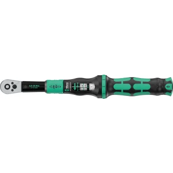 Wera Click-Torque Lock A 5 R/L Tork anahtarı, ayarlanabilir, tork kilit fonksiyonlu, itmeli kare sürücü (1/4), saat yönü/saat yönü tersine torklama operasyonu, 2,5-25 Nm, 1/4 x 2.5-25 Nm