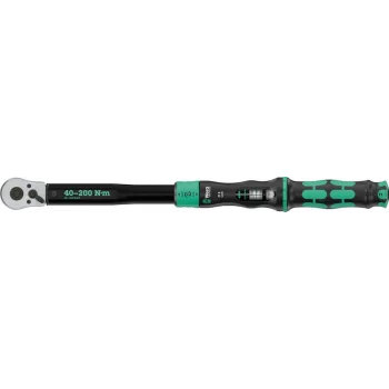 Wera Click-Torque C 3 Lock Tork anahtarı, ayarlanabilir, yön mandallı cırcır, tork kilit fonksiyonlu, 40-200 Nm, 1/2 x 40-200 Nm
