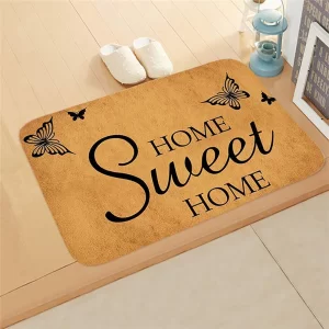 Esnature Evim Evim Güzel Evim Home Sweet Home Kahverengi Kapı Önü Paspası 45x70 Cm