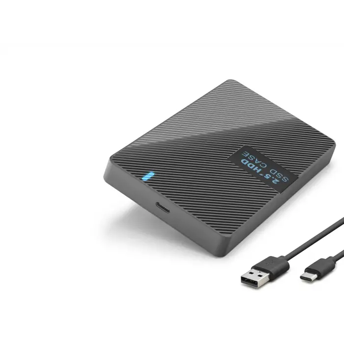 2.5 Inç Sata Hdd/Ssd Harici Disk Kutusu Usb 3.0 Type-C - Siyah HDX1793