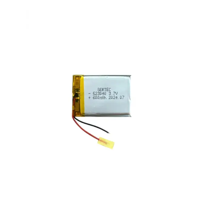 523040 3.7V 600 MAh Li-Polymer Pil (Devreli/1.5A)