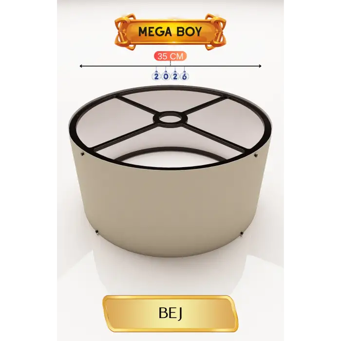 Bej Lambader Başlığı 35 CM Mega Boy
