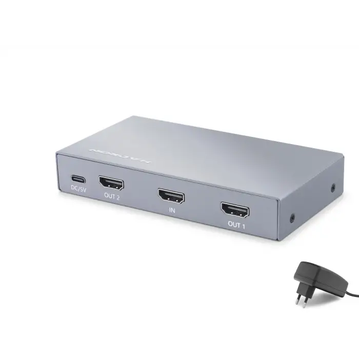 Hdmı Splitter Edıd 4K 60 Hz 1 Giriş 2 Çıkış Gri HDX1428