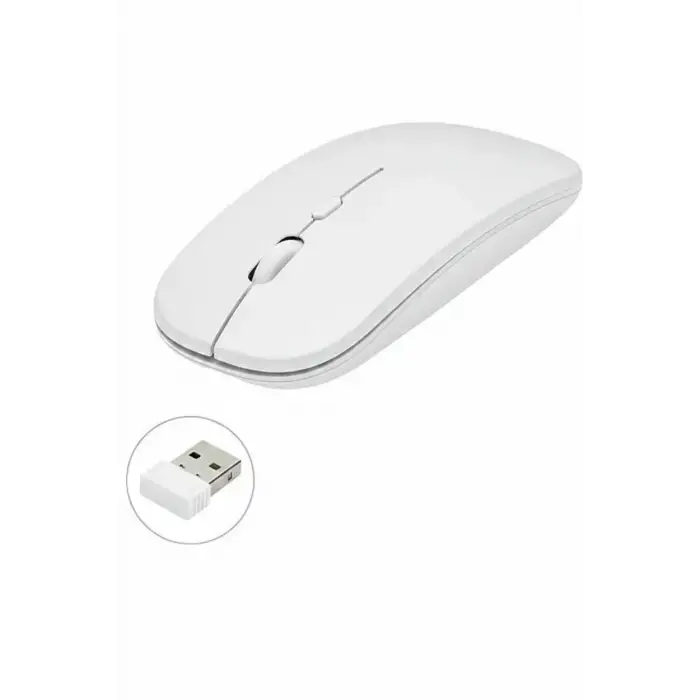 Kablosuz Mouse Fare Şarjlı Bluetooth Wireless Çift Modlu Sessiz