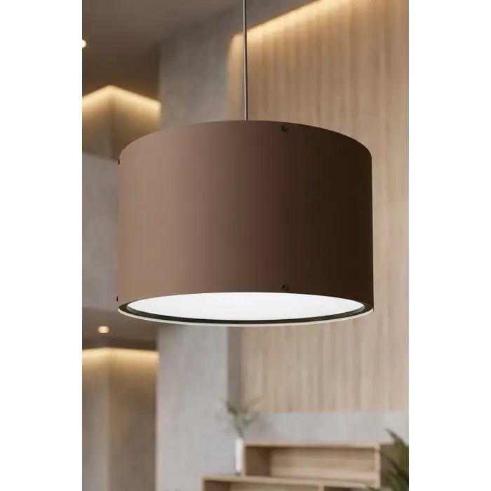 Kahverengi Kumaş Başlıklı Sarkıt Avize 35 CM