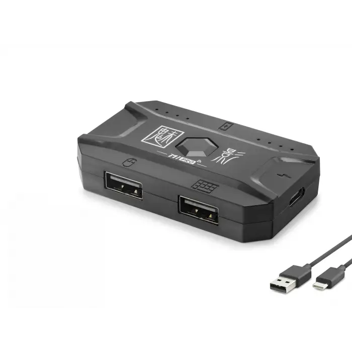 M1 Pro Mobil Oyun Klavye Mouse Dönüştürücü Adaptör Bluetooth 5.0 Type-C Siyah