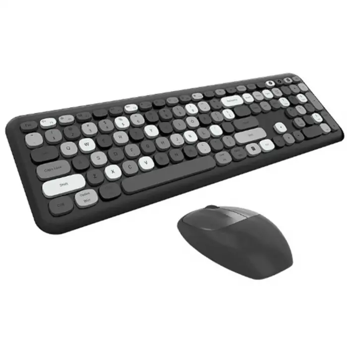 Mofii No666 Siyah Gri Klavye Mouse Set