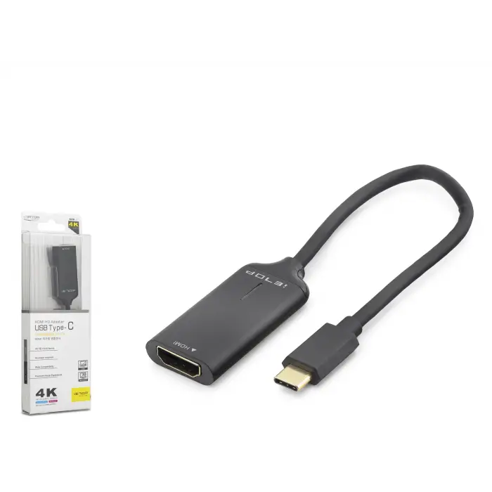 Type-c To Hdmı Görüntü Dönüştürücü 4K 30Hz 20 Cm Siyah HDX7898