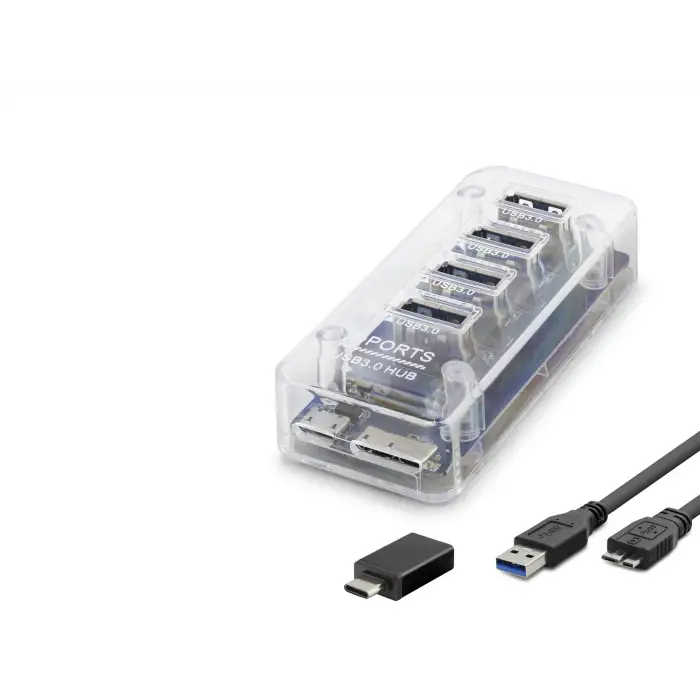 Usb Type-c 3.1 Gen1 Hub 4 Port 5 Gbps Şeffaf U336