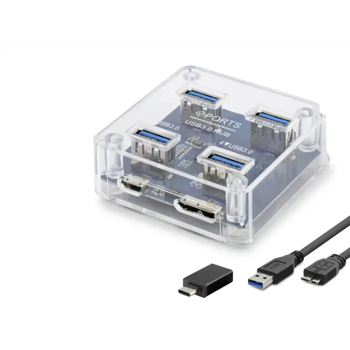 Usb Type-c 3.1 Hub 4 Port Şeffaf U331
