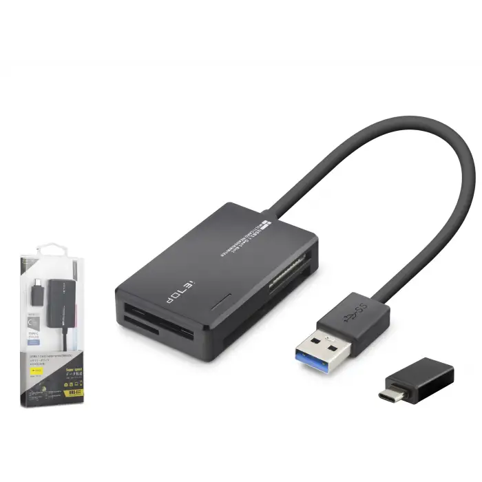 Usb Type-c 3.2 Gen1 All İn One Kart Okuyucu Cf Sd Microsd Ms 5 Gbps Siyah C313