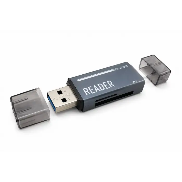 Usb Type-C 3.2 Gen1 Sd Microsd Kart Okuyucu 5 Gbps Gri TC306AC