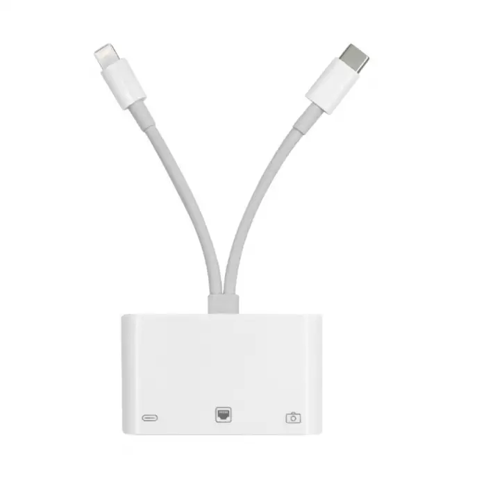 ZR814 Lightning Type-C Ethernet Camera Adaptör