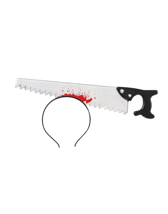 Kafaya Saplanmış Halloween Kanlı Testere Şaka Tacı