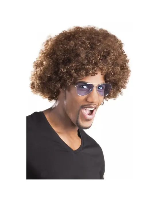 Kahve Renk Kıvırcık Afro Bonus Peruk