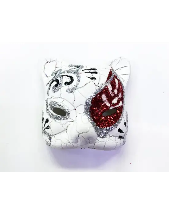 Kırmızı Renk İşlemeli Seramik Malzemeden İmal Venedik Kedi Model Magnet
