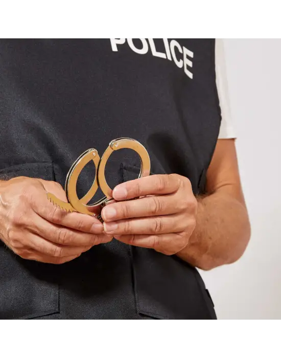 Metal Malzemeden İmal Anahtarlı Oyuncak Polis Kelepçesi