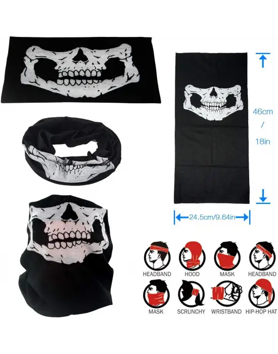 Motorcu Boyunluk Baf Buff Bandana 25x48 cm Model 7