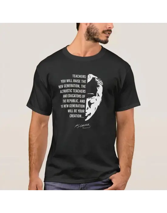 SBRD- 24 Kasım Öğretmenler Günü Baskılı T-shirt - Siyah