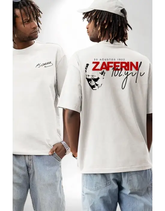SBRD- 30 Ağustos Baskılı T-shirt - Beyaz