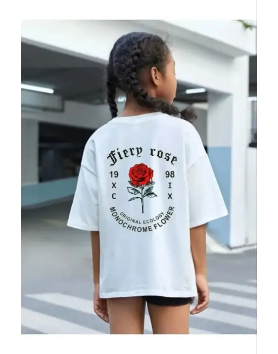 SBRD- Çocuk Unisex Baskılı T-shirt - Beyaz