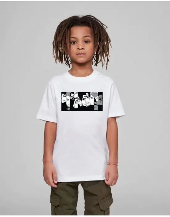SBRD- Çocuk Unisex Baskılı T-shirt - Beyaz