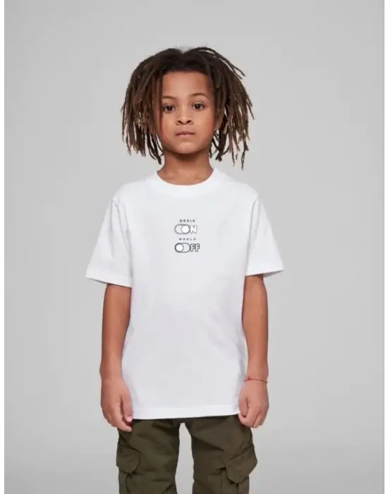 SBRD- Çocuk Unisex Baskılı T-shirt - Beyaz