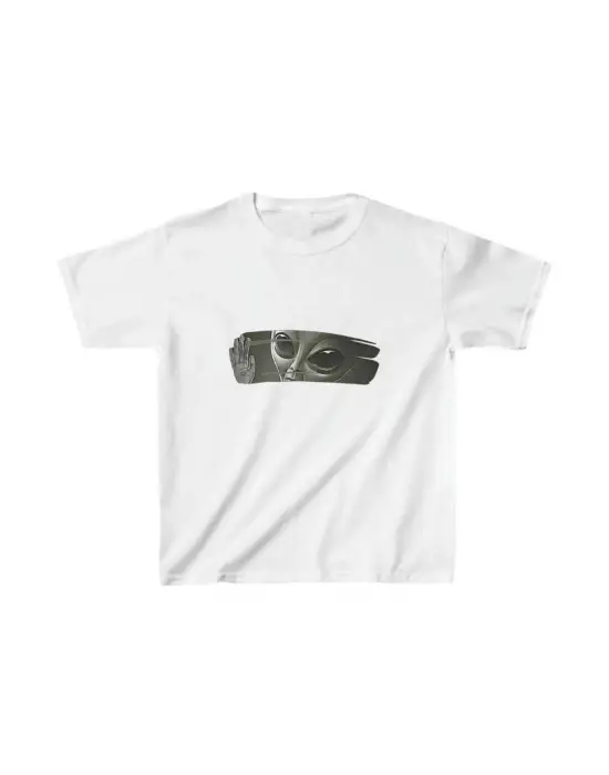 SBRD- Çocuk Unisex Baskılı T-shirt - Beyaz