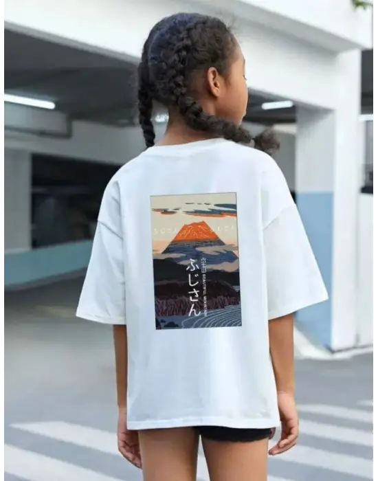 SBRD- Çocuk Unisex Baskılı T-shirt - Beyaz