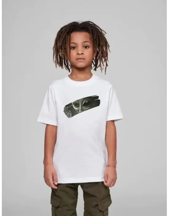 SBRD- Çocuk Unisex Baskılı T-shirt - Beyaz