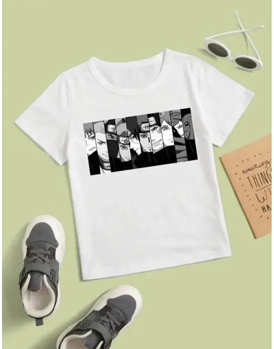 SBRD- Çocuk Unisex Baskılı T-shirt - Beyaz