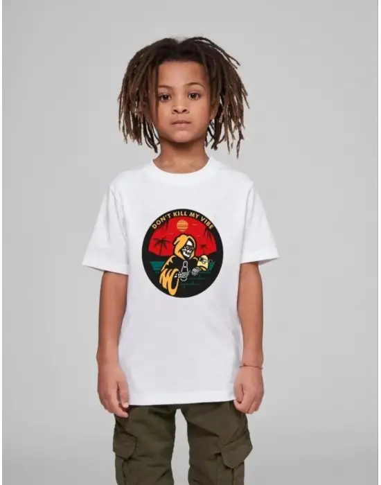 SBRD- Çocuk Unisex Baskılı T-shirt - Beyaz