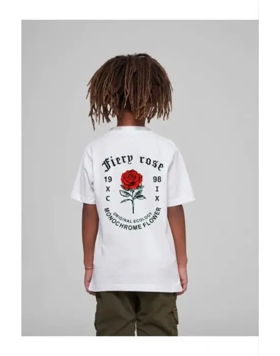 SBRD- Çocuk Unisex Baskılı T-shirt - Beyaz