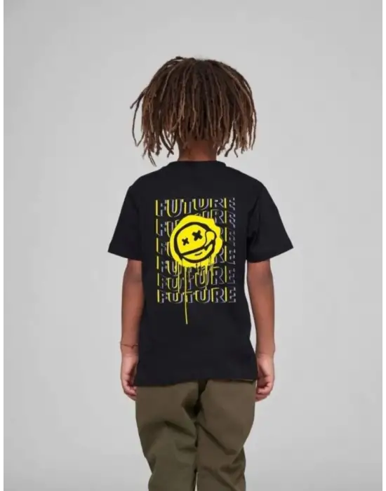 SBRD- Çocuk Unisex Baskılı T-shirt - Siyah