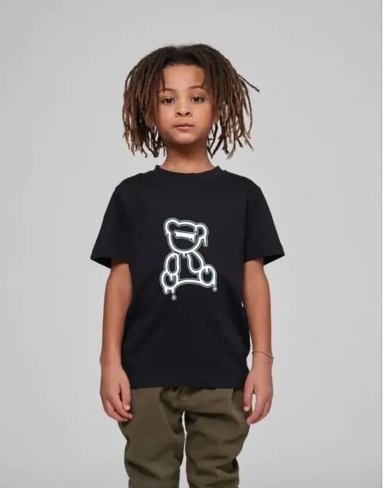 SBRD- Çocuk Unisex Baskılı T-shirt - Siyah