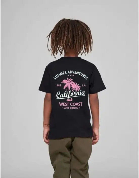 SBRD- Çocuk Unisex Baskılı T-shirt - Siyah