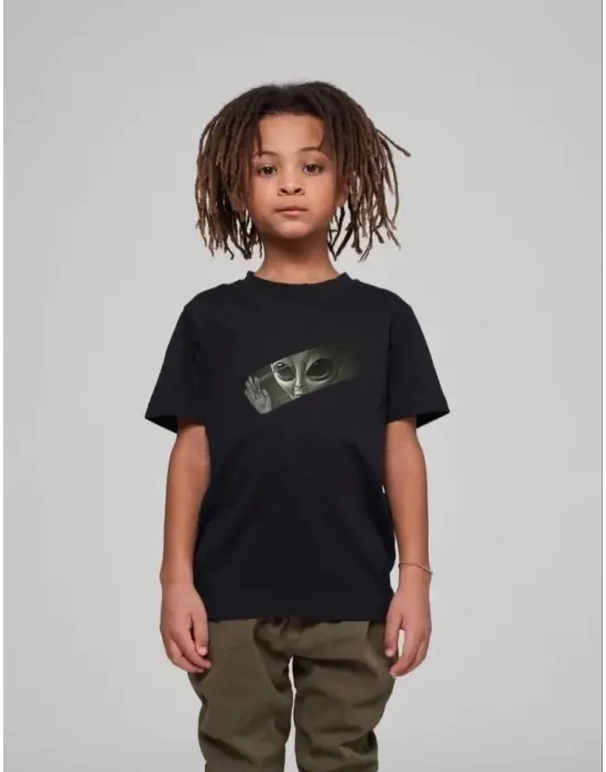 SBRD- Çocuk Unisex Baskılı T-shirt - Siyah