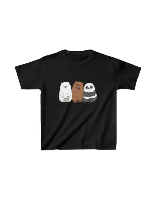 SBRD- Çocuk Unisex Baskılı T-shirt - Siyah
