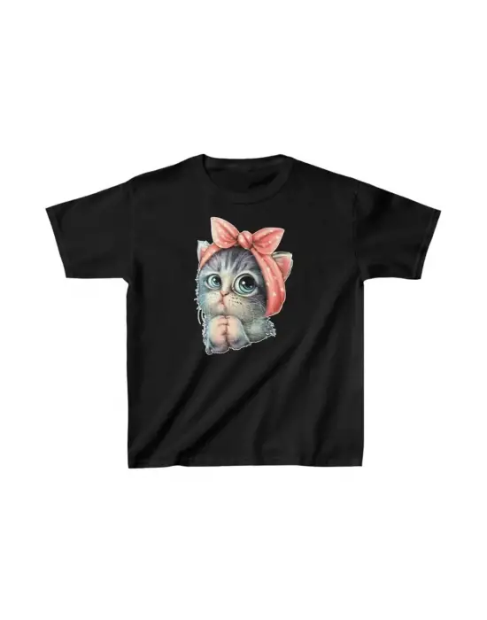 SBRD- Çocuk Unisex Baskılı T-shirt - Siyah