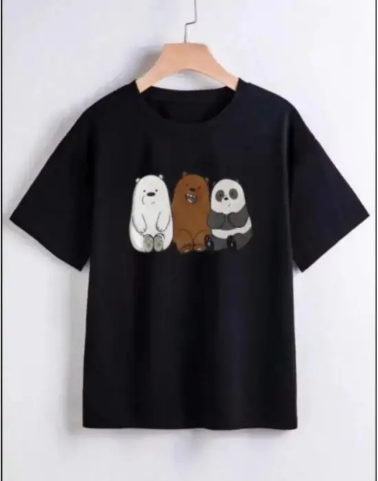 SBRD- Çocuk Unisex Baskılı T-shirt - Siyah