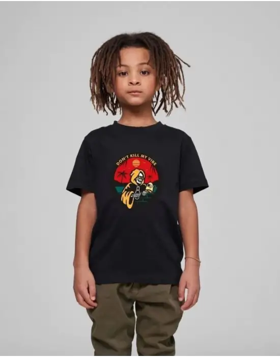 SBRD- Çocuk Unisex Baskılı T-shirt - Siyah