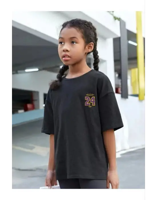 SBRD- Çocuk Unisex Baskılı T-shirt - Siyah