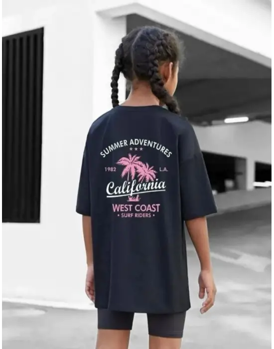 SBRD- Çocuk Unisex Baskılı T-shirt - Siyah