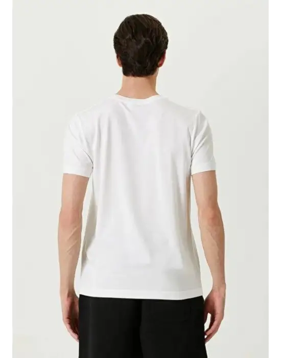 SBRD- Erkek  Tişört Basic Bisiklet Yaka Regular kısa Kol T-shirt - Beyaz