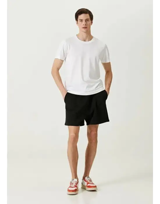 SBRD- Erkek  Tişört Basic Bisiklet Yaka Regular kısa Kol T-shirt - Beyaz