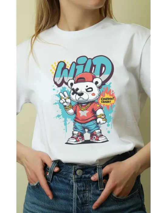 SBRD- Unisex Oversize 24/1 Penye Dtf Baskılı Tişört - Dtf107