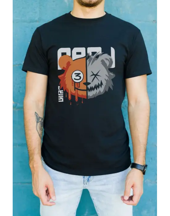 SBRD- Unisex Oversize 24/1 Penye Dtf Baskılı Tişört - Dtf114