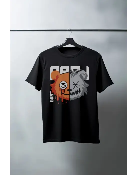 SBRD- Unisex Oversize 24/1 Penye Dtf Baskılı Tişört - Dtf114