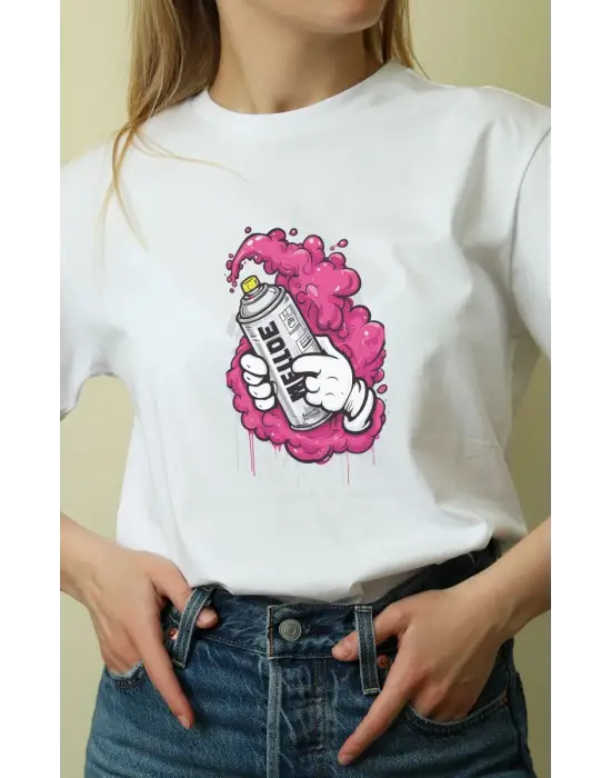 SBRD- Unisex Oversize 24/1 Penye Dtf Baskılı Tişört - Dtf117