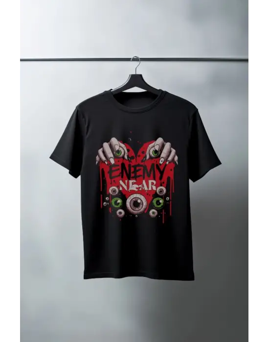 SBRD- Unisex Oversize 24/1 Penye Dtf Baskılı Tişört - Dtf128